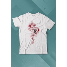 Kendim Seçtim Ejder Dragon Uzak Doğu Japanese Drake Japonca Baskılı Tişört Çocuk T-Shirt