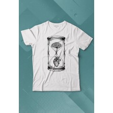Kendim Seçtim Kum Saati Kalp Beyin Aşk Mantık Baskılı Tişört Çocuk T-Shirt