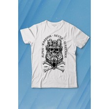 Kendim Seçtim Alpha Warrior Military Savaşçı Kurt Bozkurt Baskılı Tişört Çocuk T-Shirt