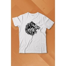 Kendim Seçtim Aslan Lion Head Champion Şampiyon Kral King Galata Baskılı Tişört Çocuk T-Shirt