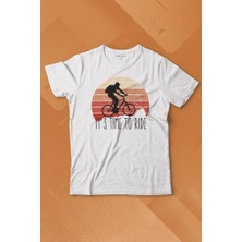 Kendim Seçtim Bisiklet Mountain Bike Time To Ride Outdoor Gezgin Travel Baskılı Tişört Çocuk T-Shirt