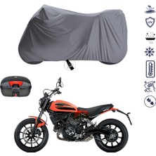 Teksin Ducati Scrambler Sixty 2 Çantalı Motosiklet Brandası 4 Mevsim Su Geçirmez Motor Brandası