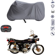 Teksin Kuba Leopar 100 Çantalı Motosiklet Brandası 4 Mevsim Su Geçirmez Motor Brandası