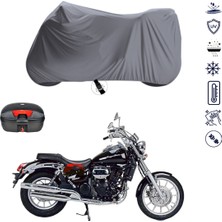 Teksin Daelim Daystar 250 Çantalı Motosiklet Brandası 4 Mevsim Su Geçirmez Motor Brandası