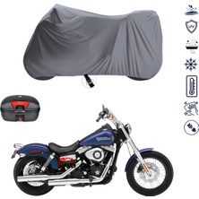 Teksin Harley Davidson Dyna Serisi Çantalı Motosiklet Brandası 4 Mevsim Su Geçirmez Motor Brandası