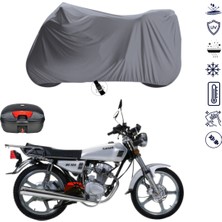 Teksin Kanuni Bs 125 Çantalı Motosiklet Brandası 4 Mevsim Su Geçirmez Motor Brandası