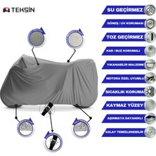 Teksin Arora Ar 50 Cappuccino Motosiklet Brandası 4 Mevsim Su Geçirmez Motor Brandası