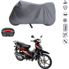 Teksin Çelik Motor 100CC Çantalı Motosiklet Brandası 4 Mevsim Su Geçirmez Motor Brandası