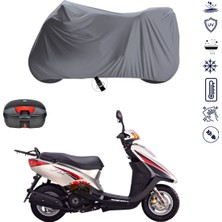 Teksin Kanuni Rs 125 Çantalı Motosiklet Brandası 4 Mevsim Su Geçirmez Motor Brandası