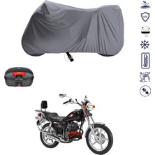 Teksin Kanuni Seyhan 125 Çantalı Motosiklet Brandası 4 Mevsim Su Geçirmez Motor Brandası