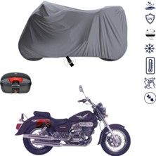 Teksin Kanuni Gv 250 Çantalı Motosiklet Brandası 4 Mevsim Su Geçirmez Motor Brandası