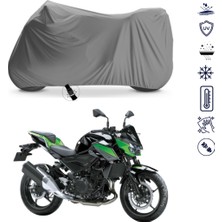 Teksin Kawasaki Z 400 Çantalı Motosiklet Brandası 4 Mevsim Su Geçirmez Motor Brandası