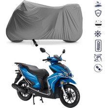 Teksin Kanuni Resa 125 Çantalı Motosiklet Brandası 4 Mevsim Su Geçirmez Motor Brandası