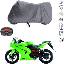 Teksin Kawasaki Ninja 250R Çantalı Motosiklet Brandası 4 Mevsim Su Geçirmez Motor Brandası