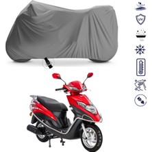 Teksin Kanuni Mati 125 Çantalı Motosiklet Brandası 4 Mevsim Su Geçirmez Motor Brandası