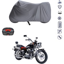 Teksin Kanuni Seyhan 250 Çantalı Motosiklet Brandası 4 Mevsim Su Geçirmez Motor Brandası