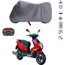 Teksin Kanuni Merlin S Çantalı Motosiklet Brandası 4 Mevsim Su Geçirmez Motor Brandası