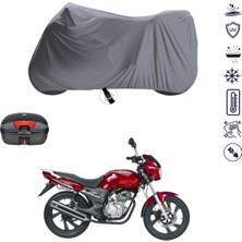 Teksin Kanuni Puma 150 Çantalı Motosiklet Brandası 4 Mevsim Su Geçirmez Motor Brandası