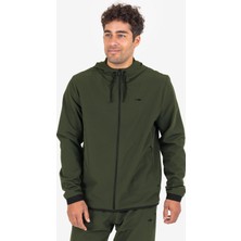 Lescon Haki Erkek Fermuarlı Kapüşonlu Sweatshirt 23N-1148