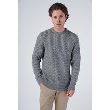 Trist Star Erkek Yürütme Angora Pamuk Bisiklet Yaka Triko Yün Kazak TRIST-5321