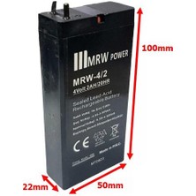 Mrw Power 4VOLT 2AMPER Akü 4V 2AH 100X50X22MM