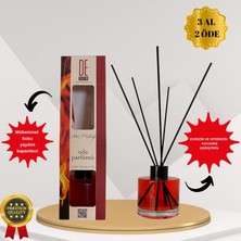 De Parfum Ateş Meleği Kırmızı Meyveler, Vanilya, Paçuli ve Bergamot Dekoratif 120 ml Bambu Çubuklu Oda Kokusu