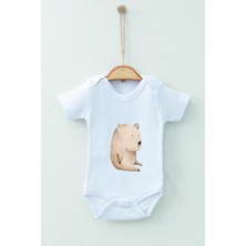 Ada Bebek Çocuk Pamuk Organik Watercolor Kısa Kollu Body Badi