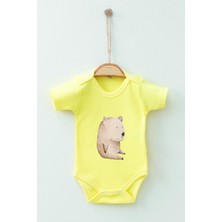 Ada Bebek Çocuk Pamuk Organik Watercolor Kısa Kollu Body Badi