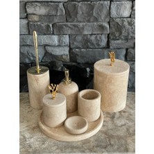 Polen Stone Traverten Mermer 7'li Banyo Seti