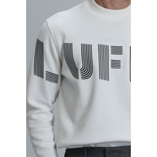 Lufian Todillo Erkek Sweatshirt Kırık Beyaz