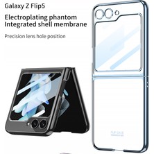 Cool-M Samsung Galaxy Z Flip5 5g Katlanır Telefon Kapağı Kabuğu Elektrokaplama Plastik Telefon Kılıfı (Yurt Dışından)