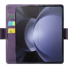 Samsung Galaxy Z Fold5 5g Rfıd Engelleme Cüzdan Deri Kasa Telefon Stand Kapağı (Yurt Dışından)