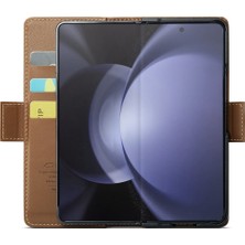 Samsung Galaxy Z Fold5 5g Rfıd Engelleme Cüzdan Deri Kasa Telefon Stand Kapağı (Yurt Dışından)