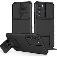 Cool-M Samsung Galaxy S22+ 5g Slayt Lens Kalkanı Anti-Fall Kapak Kickstand Pc+ Tpu Telefon Kılıfı (Yurt Dışından)