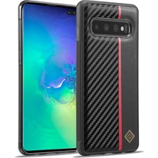 Cool-M Samsung Galaxy S10 Plus Pu Deri + Tpu + Eva Kılıf Karbon Fiber Doku Koruyucu Telefon Kapağı (Yurt Dışından)