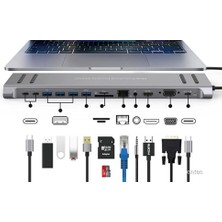 Daytona MST-14U Macbook Uyumlu 14IN1 Type-C Çoklayıcı Adaptör