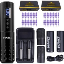 Mast Dragonhawk Mast Lancer Kablosuz Rotatif Dövme Kalemi Seti - 01RL 03RL 40 Adet Iğne
