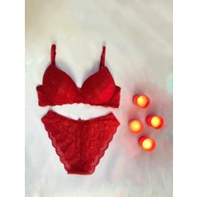 Betimoda Kadın Dantelli Desteksiz Kiremit  Iç Çamaşırı Takım