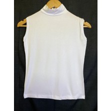 Betimoda Kadın Sıfır Kol Yarım Balıkçı Yaka Body Beyaz 2 Adet