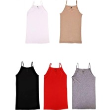 Betimoda Kadın Ip Askılı  Pamuk Atlet Siyah 5 Adet