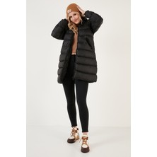 Lela Su Itici Regular Fit Çıkarılabilir Kapüşonlu Şişme Mont Bayan Mont 640Y001