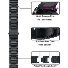 Online Kordon Samsung Galaxy Watch 4 Classic 42 46 mm Uyumlu Çelik Metal Saat Kordonu Kayışı