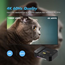 Dıgıtnow USB Video Yakalama Kartı 4K/60Hz HDR10 Sıfır Gecikmeli - Siyah