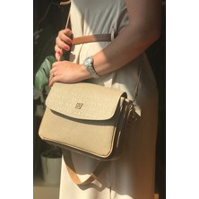 Just Polo 2 Askılı 5 Bölmeli Özel Seri Kadın Çapraz Omuz Çantası 4063 Kum Vizon