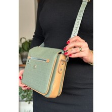 Just Polo Kadın 3 Bölmeli Ayarlanabilir Uzun Askılı Postacı Çantası ve Omuz Çantası Yeşil Renk 4013