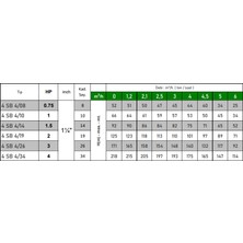 Amega 4 Sb 4/10 1 Hp Motora Döküm Başlıklı Norly Fanlı 4" Dalgıç Pompa Kademesi