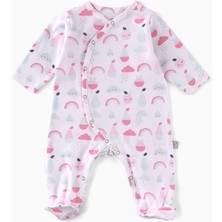 Boumini Bebek Patikli Bebek Tulumu Renkli Meyve Desenli