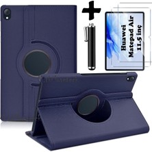 M.TK Moveteck Huawei Matepad Air 11.5 Inç Tablet Kılıf Dönebilen 360 Kılıfı + Ekran Koruyucu + Dokunmatik Kalem Zırh 3 Lü Set Koruma