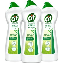 Cif Krem Yüzey Temizleyici Amonyaklı Yağ ve Kireç Sökücü Leke Çıkarıcı 750 ml X3