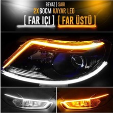 Fresh Start Volkswagen Polo Uyumlu Far Üstü Far Içi Kayar LED 60 cm Selamlamalı